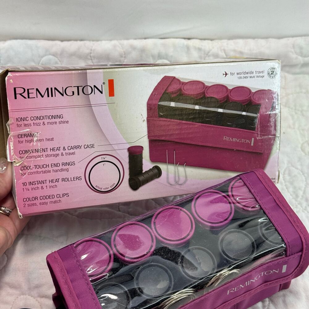 Vintage Remington travel 10 pack hot rollers compack